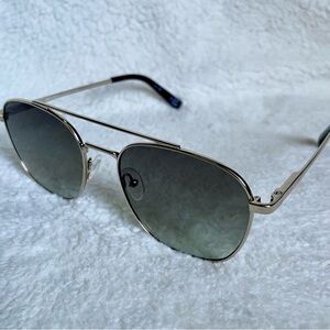 Le Specs Gold Metaphor Aviator Sunglasses w/ Gradient Lenses